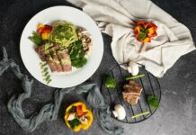 건강한 식탁, 똑똑한 영양제 선택이 중요해져 a white plate topped with meat and veggies